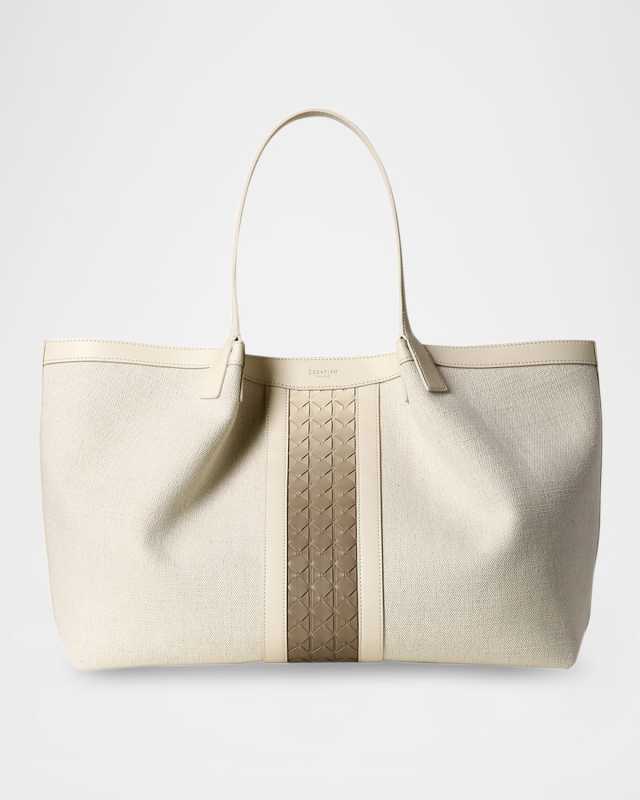 Secret Canvas & Leather Tote Bag